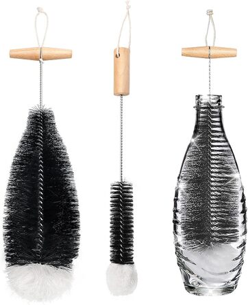 Щітка для миття пляшок Diwoker для скляних пляшок, 2 шт. щітка для чищення щітка для чищення пляшок для скляних графинів, питних п