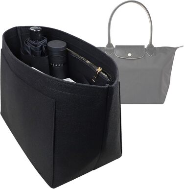 Вставка-органайзер для гаманця Longchamp Le Pliage 1028black-M для сумки-портфеля середнього чорного кольору