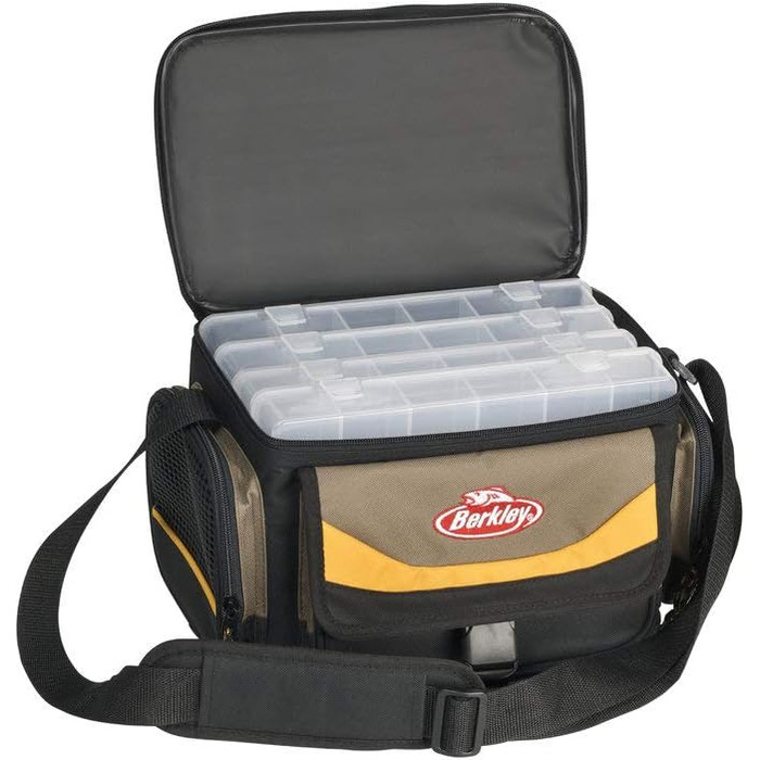 Сумка Berkley System Bag, рибальська сумка з коробками Один розмір червоний/сірий/чорний