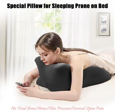 Звичайна подушка Sweet Spot, подушка для пар Chiro-Monk кут 27, ідеальне положення, ергономічна клиноподібна подушка з піни з ефектом пам&39яті для підтримки талії (чорна)