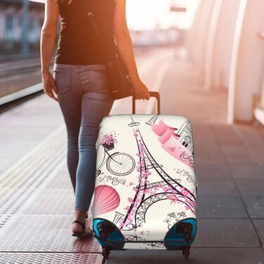 Чохол для валізи Паризький Ейфелевий вежа - еластичний, миючий, захист від подряпин для дітей та дорослих (45.7-53.3 см)