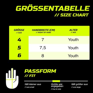 Воротарські рукавички GRIPMODE Venom Junior 2.0 для дітей - Воротарські рукавички з великою ловною поверхнею - Футбольні воротарські рукавички з 3-міліметровим латексом Griptec для додаткового зчеплення - Розмір 4-6