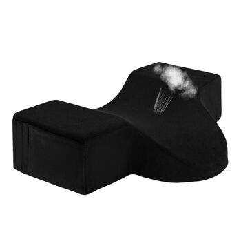 Подушка для нарощування вій на шиї - Подушка для вій з піни з ефектом пам&39яті - Ергономічна, з підтримкою шиї та спини, оксамитовий чохол для подушки, який можна прати та знімати, для салонів краси та домашнього використання, чорна