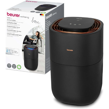 Зволожувач повітря Beurer LB 300 Plus з енергоефективною технологією холодного випаровування, кольоровим індикатором вологості, фу