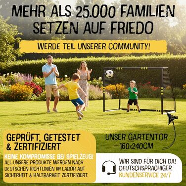 Висувні футбольні ворота для дітей, включаючи сумку для перенесення 120x90 см-150x240 см Сертифіковано EN71 та CE Стійкі до іржі та атмосферних впливів Футбольні ворота з міцними кріпленнями до землі Встановлення за 5 секунд Висувні ворота для використанн