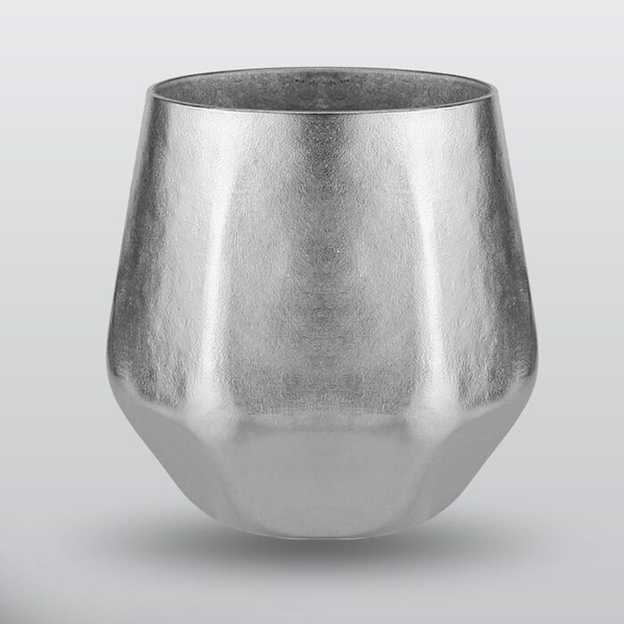 Двостінна титанова ізольована чашка для пиття, місткістю 240 мл, для кемпінгу, пікніків та домашнього використання, срібляста