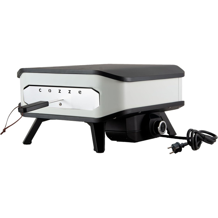 Електрична піч для піци cozze 13 з каменем для піци, 230 В/2200 Вт, цифровий контроль температури, включаючи передню кришку, чорний
