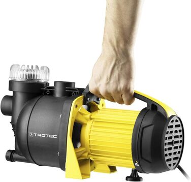 Насос садовий TROTEC TGP 1005 E потужність 3300 л/год, 1000 Вт тиск 4,2 бар, висота підйому 42 м, глибина всмоктування 7 м, водяний насос для бочок для дощової води, цистерн, садових ставків з фільтром