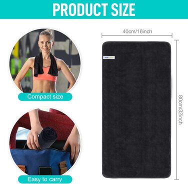 Рушники для тренажерного залу з мікрофібри Спорт Фітнес Тренування Рушник для поту Супер м'який і поглинаючий 40см х 80см 3 шт. и