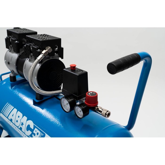 Малошумний повітряний компресор EASE-AIR 50, безмасляний повітряний компресор, максимальний тиск 8 бар, потужність 1 к.с., 50-літр