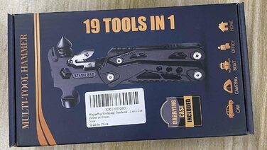 Подарунки для чоловіків, кишеньковий молоток 37 в 1 з набором багатофункціональних інструментів зі сніжинкою, багатофункціональні