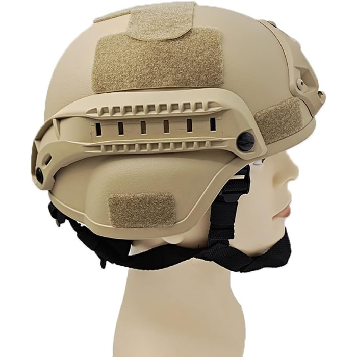 Шолом-бамп, м&39який шолом, 22.05-23.62 дюйма, універсальний розмір, шолом для страйкболу, універсальний шолом для пейнтболу, регульована бічна планка, кріплення для NVG, захисний шолом-бамп для полювання, чорний/пісочний колір