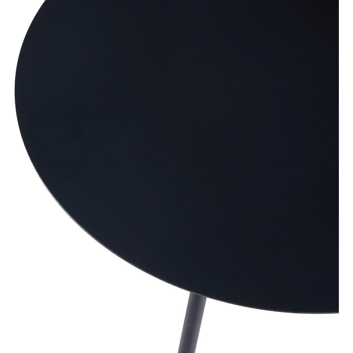 Журнальний столик Sula, круглий декоративний столик, журнальний столик, тумбочка, металевий столик для вітальні з 3 ніжками, 45xØ40см, чорний