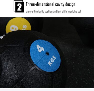 Бінауральний медичний м&39яч Medizinblle, тренувальний м&39яч Vollkautschuk Bouncy Ball, 3 кг / 4 кг / 5 кг / 6 кг / 7 кг / 8 кг / 9 кг / 10 кг (розмір 7 кг/15,4 фунта)