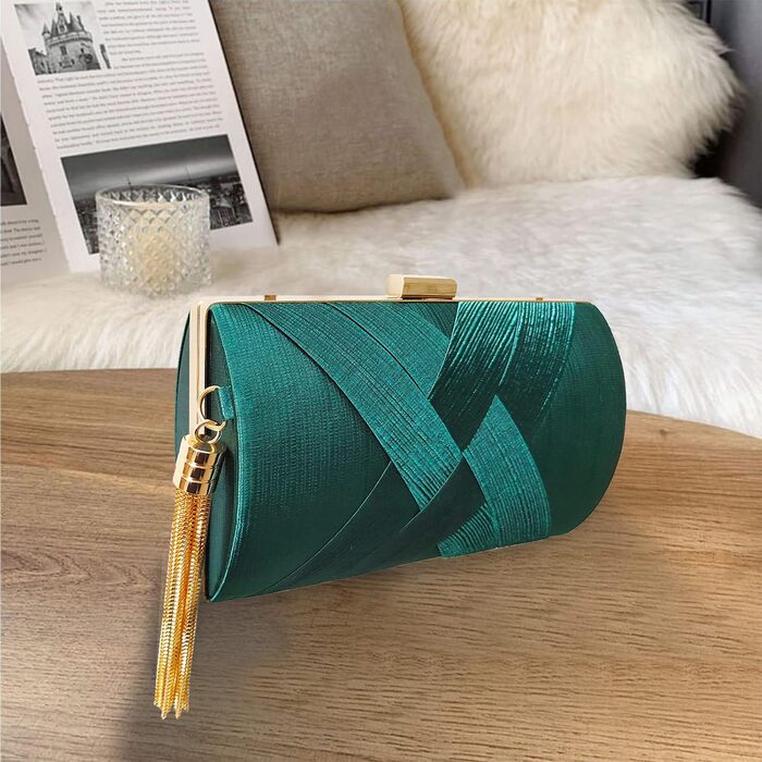 Клатч жіночий, вечірня сумочка, елегантна сумочка на ланцюжку, крос-боді, сумочка для вечірки, урочистих подій, побачень, зелена