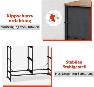 Комод WLIVE з 6 тканинними шухлядами, комод для спальні, комод для вітальні, з міцним сталевим каркасом, дерев&39яна стільниця, вінтажний коричнево-чорний