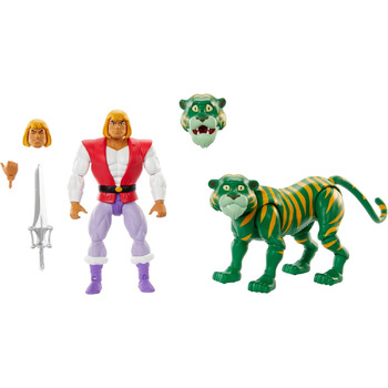 Фігурка Masters of the Universe Origins 2 pack, колекція мультфільмів Принц Адам і Крінгер, близько 14 см заввишки, іграшки MOTU, більше 16 точок руху, HTH30, різнокольорові.