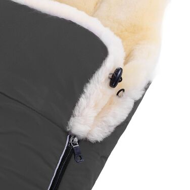 Муфта для ніг з овчини AROSA LUXE - повністю хутряна коляска, муфта для ніг (діти від 6 до 36 місяців), з медичного хутра, в кольо