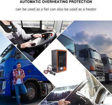 Електричний автомобільний обігрівач Hemobllo, обігрівач для транспортного засобу, швидкий нагрів, тиха робота, безпечний корпус, легке встановлення, енергоефективний, аксесуар для автомобіля