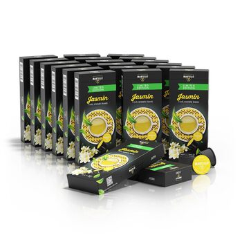 Чайні капсули Martello JASMIN - Свіже, ароматне листя - 200 капсул (20 x 10), сумісні з капсульними автоматами MARTELLO