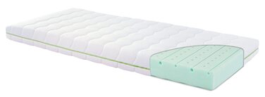 Дитячий та підлітковий матрац Trumeland WOLKENTRAUM, 90 x 200 x 15 см, хороша вентиляція та дуже комфортний сон, зелений