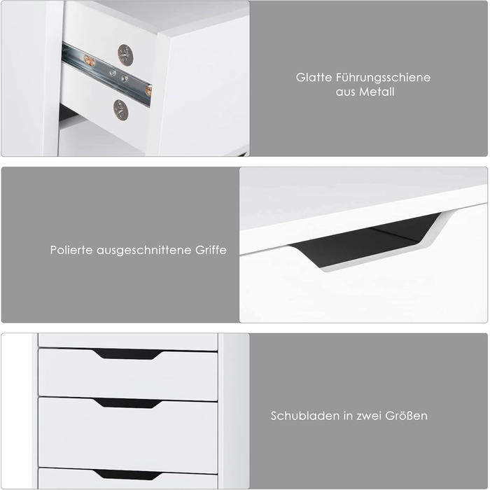 Білий комод з 9 шухлядами, вузький комод, високий комод для спальні, вітальні, офісу, коридору, 45 x 40 x 124 см