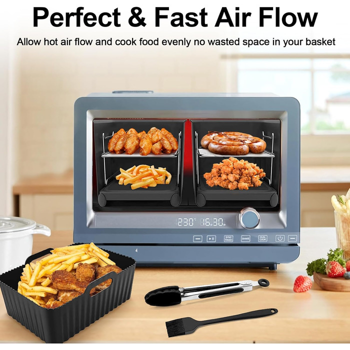 Аксесуари для фритюрниці Pyrrhonian - Аксесуари для фритюрниці Ninja Foodi AF400EU AF300EU 9.5L та інших двозонних фритюрниць, без BPA, аксесуари для фритюрниці Ninja, аксесуари для фритюрниці