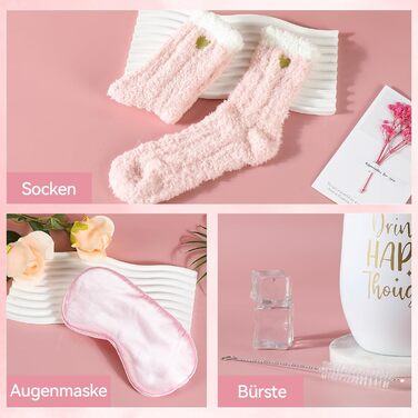 Подарунки для жінок, подарунок на день народження для жінок, подарунковий набір для дівчини на день народження з 12 предметів, включаючи ізольовану кружку з фланелевою кришкою, ідеї подарунків для мами, сестри, колег, релаксація у ванні