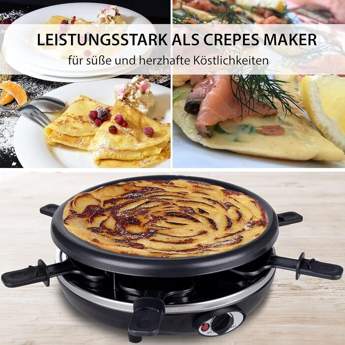 В 1 Raclette Pancakemaker Grill Crepemaker на 6 персон RAC-1200W-Basel, 4