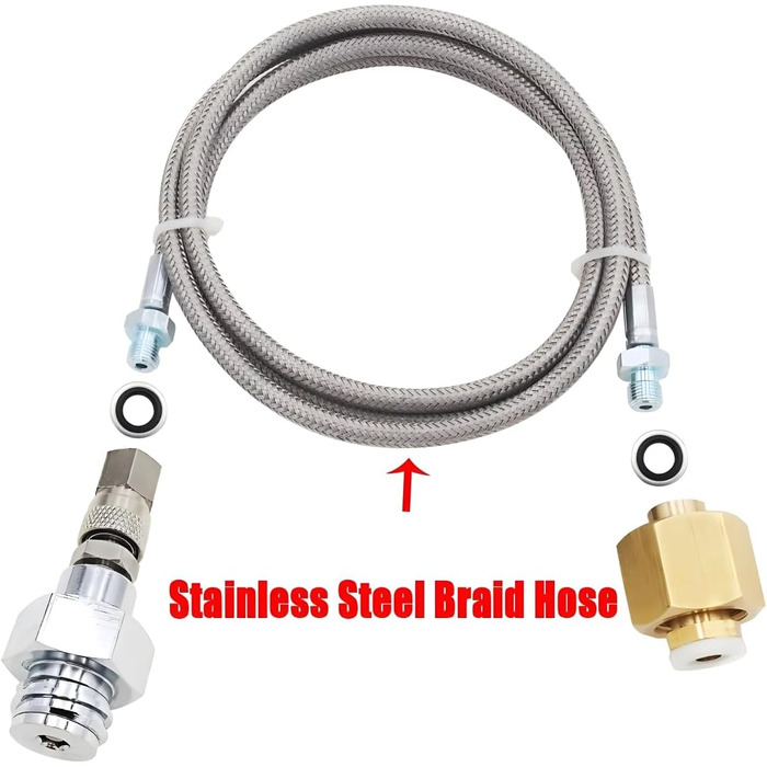 Адаптер шланг високого тиску 150 см для більших балонів CO2 підходить для виробника газованої води Grohe Blue Home для перенесення шланга CO2