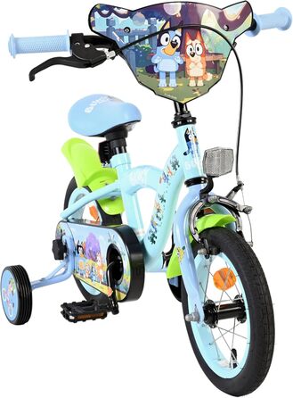 Дитячий велосипед Volare Bluey 12 35 років Ручне та ножне гальмо, знімні бічні колеса, захист ланцюга та світловідбивачі Регульоване сідло Подарунок для дівчаток та хлопчиків