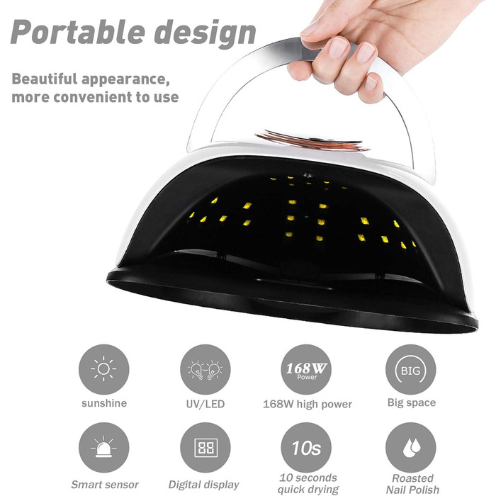 УФ/LED лампа для нігтів BEYAOBN 168W