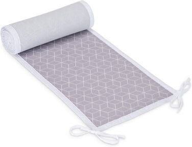 Ліжечко-ліжечко FabiMax 4674 Basic, сірого кольору, вкл. комфортний матрац та сірий кубічний бортик. Сірий кубічний комфортний матрац.