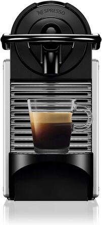 Кавова капсульна машина Nespresso De'Longhi EN 124.S Pixie Silver 1260 Вт 0,7 л Бічні панелі з перероблених капсул, сріблястий метал З бічними панелями з перероблених капсул Nespresso Single