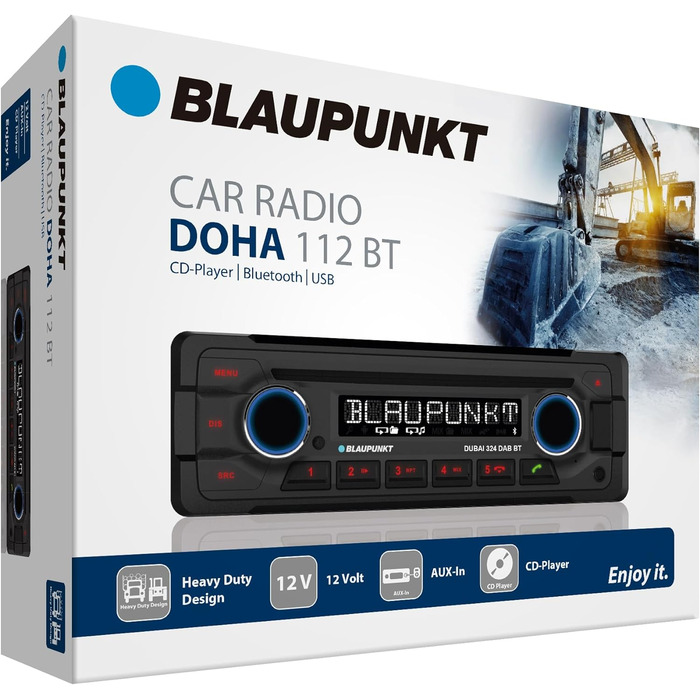 Гучний зв'язок Bluetooth, 12 В, міцний дизайн DOHA112BT одинарний, 1-DIN