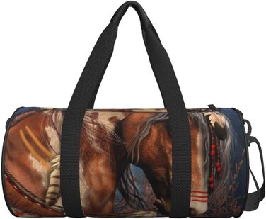 Дорожня сумка-мішок Конячка, універсальна спортивна сумка для чоловіків та жінок, коричнева