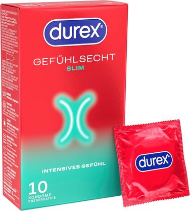 Презервативи Durex Real Feel Slim, тонкі, 10 шт