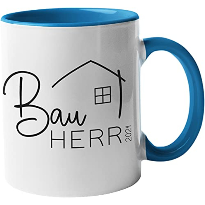 Кухоль для домовласників (2025, 2026), володіння будинком, церемонія завершення будівництва, вселення, будівельний майданчик, подарунок на день народження, будинок мрії, будівництво будинку, новий дім, ідея подарунка, подарунок для чоловіків (Чоловічий мо