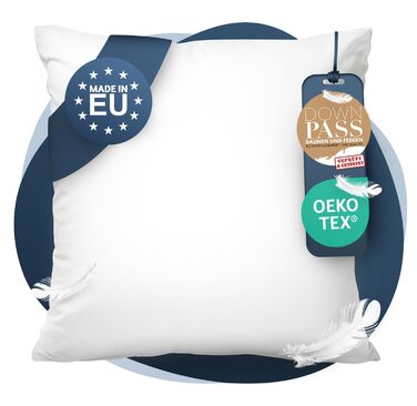 Пухова подушка CALMONT з 3 камерами 80x80 Пухнаста та підходить для алергіків Міцна та дихаюча подушка для ліжка Пухова подушка Пухова подушка 80 x 80 см