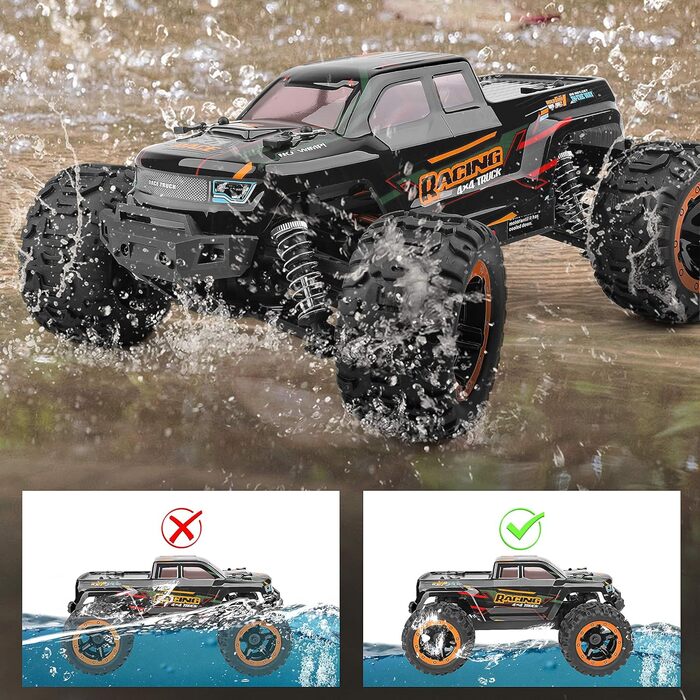 Дистанційно керований автомобіль 116 RC Monster Truck, водонепроникний RTR All Terrain RC Car 36 км/год, дистанційно керована іграшка для дітей та дорослих