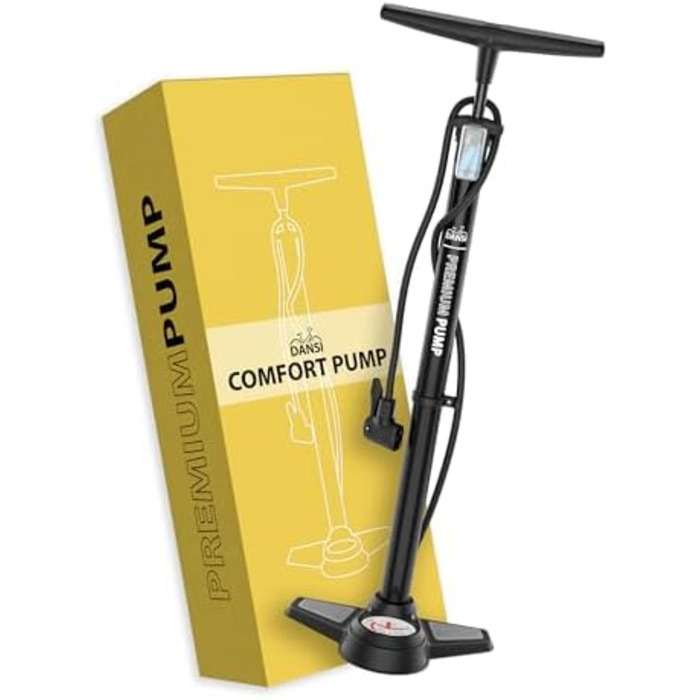 Підлоговий велосипедний насос DANSI COMFORT для всіх типів вентилів AV, SV, DV