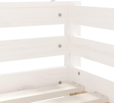 Дитяче ліжко з шухлядами з масиву сосни, 70x140 см, біле, з міцними ламелями та практичним узголів&39ям, 147,5 x 76 x 46,5 см, біле