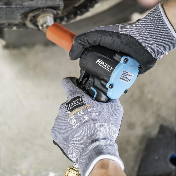 Пневматичний гайковерт HAZET 9012M-1 I Надзвичайно короткий - всього 80 мм, макс. макс. момент відпускання 1200 Нм, квадрат 12,5 м