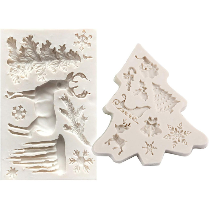 Набір із 2 силіконових форм для випічки на різдво TheStriven