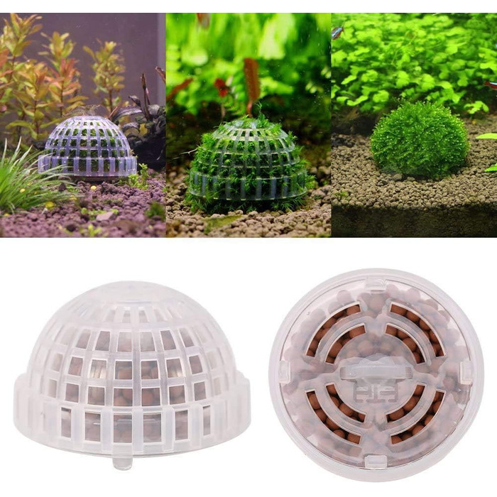 ProLeo Plastic Aquarium Moss Ball, Aquarium Transparent Landscaping Plants Holding Floating Moss Ball for Aquarium Decoration, ProLeo Plastic Aquarium Moss Ball, Aquarium Transparent Landscaping Plants Holding Floating Moss Ball for Aquarium Decoration