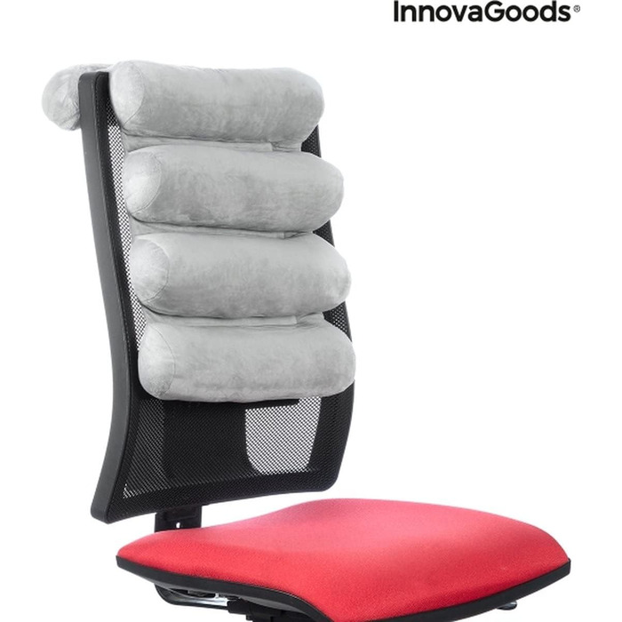 Багатофункціональна ергономічна трубчаста подушка InnovaGoods з 5 модулями, складна, міцна та довговічна, оксамитовий дизайн, матеріал бавовна/поліпропілен, ідеально підходить для офісу, дому, віддаленої роботи, автомобіля.