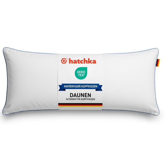 Подушка 40x80 - Високоякісний пуховий альтернативний наповнювач, пухнаста та добре наповнена подушка із застібкою-блискавкою, підходить для алергіків, високоякісна мікрофібра, Oeko-Tex та прання при 60C, 40x80 см, 1.0