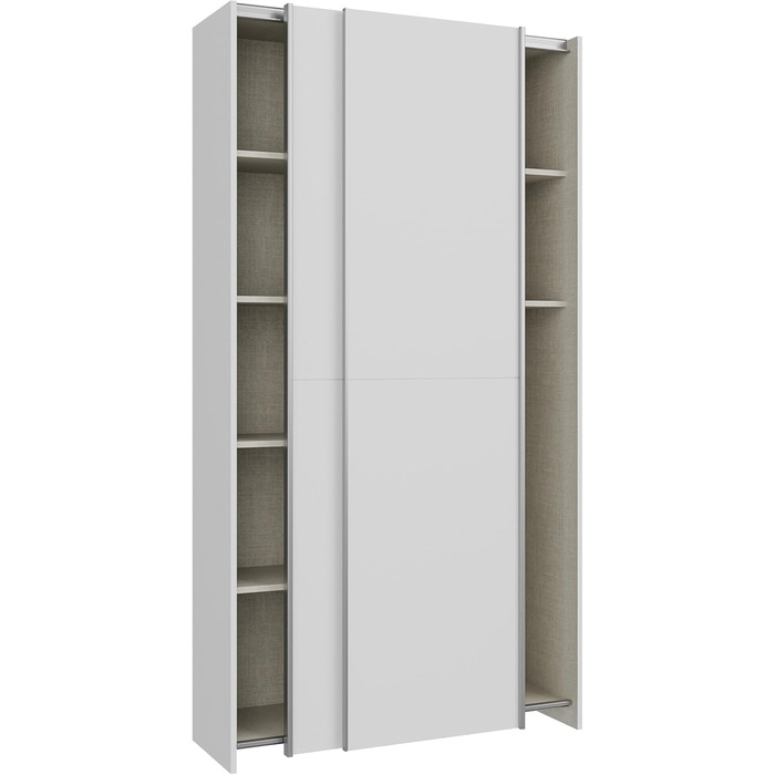 Багатофункціональна шафа 100 40, сучасна шафа з розсувними дверима та 2 дверима, вузька, для передпокою, дерев&39яний композит, білий колір, 100,1 см завширшки x 190,5 см заввишки x 39,1 см завглибшки. Шафа з розсувними дверима завширшки 120 см.