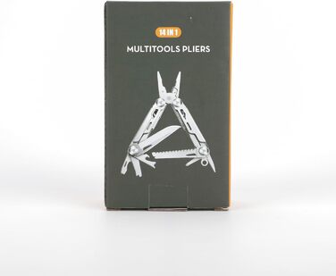 Мультитул Rolgno, подарунки для чоловіків, складний мультитул з нержавіючої сталі 14 в 1 з плоскогубцями, ножем, пилкою, викруткою