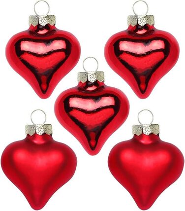 Чарівні міні-різдвяні прикраси у формі серця 8 in Inge-glas